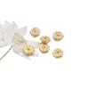 Cobre Dorado Antiguo Cuentas Espaciadoras Pequeñas Estilo Nepales Xizang Cuentas Espaciadoras Cuentas Sueltas Alta Retención de Color DIY Pulsera de Múltiples Piedras Preciosas Accesorios de Joyería
