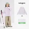 Pudding Haru Estilo Novo de Primavera Jaqueta Softshell com Capuz para Meninas ao Ar Livre Jaqueta Corta-Vento Color Block de Secagem Rápida para Crianças