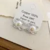 Nuevos Pendientes de Perla de Agua Dulce Zirconia Doble C Diseño Femenino Estilo Pequeño Chanel Elegante Dulce y Exquisitos Pendientes Estilo Socialité