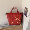 Nova Bolsa Transversal Leve, Bolsa Xadrez Versátil Infantil, Bolsa de Ombro Fofa de Desenho Animado, Bolsa de Mão Casual para Menina, Transfronteiriça