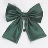 Jk Cuello Fino de Ángulo Plano en Punta Estilo Japonés para Mujer Corbata de Lazo Floral Color Sólido Formal Profesional Camisa de Banco Lazo Sensación de Alta Gama