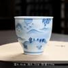 Pintado à mão cerâmica master Cup vintage azul e branco xícara de chá casa Kung Fu Tea Cup perfumado única xícara de chá xícara de chá grande tigela de chá