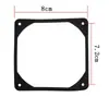 Gaxeta de silicone absorvente de choque redutora de vibração para ventoinha de 8/9/12CM, almofada espessa, anel absorvente de choque, preto, reduz ressonância e diminui o ruído