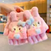 Luvas de Meio Dedo para Bebê Outono e Inverno Bebê Quente Dobráveis Tricô com Dedos de Fora Menina Dedo Desenho Animado 2024 Novo