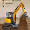 Excavadora de Orugas Rígida Ht45 Excavadora para Zanjas y Excavación de Zanjas Excavadora Pequeña para Trituración en Interiores Exportada a Serbia