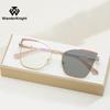 Nuevos Marcos de Moda Metálicos Fotosensibles que Cambian de Color Ojo de Gato para Mujer Anti Luz Azul Miopía Marcos de Gafas Fábrica en stock