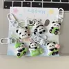 Llavero Colgante de Resina de Panda Rojo de Dibujos Animados Lindo para Bolsos de Chicas Mochilas de Estudiantes Regalo para Mejor Amigo