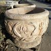 Aquário Esculpido em Pedra Vaso de Flores Tanque de Pedra para Pátio Tanque de Água de Pedra Azul Natural Tanque Grande de Pedra Sulco de Pedra Vasos de Flores de Pedra Ornamento