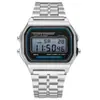 Comercio Exterior Popular Reloj Digital LED Wr F91W Correa de Acero A159 Estilo Harajuku Reloj Kakashi Reloj Multifunción