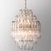 Candelabro de Cristal de Murano Francés, Iluminación de Lujo Minimalista Moderna de Diseñador para Sala de Estar, Comedor, Dormitorio y Uso de Artista