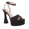Tallas 35-43 Sandalias de Moda de Verano para Mujer con Hebilla y Plataforma Impermeable, Zapatos de Mujer de Talla Grande Transfronterizos, Sandalias de Tacón Grueso Ultra Alto