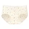 Pantaletas de verano para mujer de seda helada con estampado floral, realzan las caderas, no aprietan, encaje francés, estampado dulce, boxers a rayas de cintura media