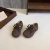 Zapatos Retro de Piel para Niños 2026 Primavera Nuevo Estilo Zapatos Planos Estilo Birkenstock para Niñas con Moño, Suela Suave, Boca Baja Zapatos para Niños