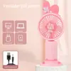 Mini Ventilador de Mão, Presente Lembrança para Estudantes, Ventilador de Mesa Portátil Fofo de Desenho Animado com Carregamento USB