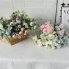 Viento Ins Primavera Tenis de Mesa Crisantemo Flor de Simulación 6 Granos Púas Flor Falsa Combinación de Colores Macarrón Adornos de Escritorio Accesorios para Disparos