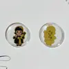 Oro Puro 999 Serie Labubu Lindos Dibujos Animados Pegatinas para Teléfono Móvil Regalos para Eventos Regalos de Cumpleaños para Amigos Se Puede Vender al por Mayor