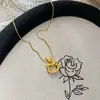 Colar Popular da Família Kt do Xiaohongshu Hello Kitty Doce Corrente para Clavícula Hello Kitty Estilo Moderno de Alta Qualidade para Meninas