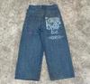 Jeans Holgados Hip-Hop Rock Bordados Estilo Callejero Retro Harajuku Cintura Alta Pierna Ancha Jeans Venta al por Mayor del Fabricante Original