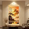 Respaldado por Gold MountainPintura Decorativa Colgante Popular de Estilo Chino Nuevo Tipo Rollo para Sala de Estar, Vestíbulo, Decoración de Oficina K2