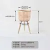 Jarrón alto de mimbre para flores, maceta tejida creativa, soporte para flores estilo ins, soporte decorativo para macetas de interior, soporte de madera para flores para balcón
