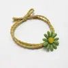 Accesorio para el cabello estilo coreano, linda liga para el cabello de margarita, cuerda floral para el cabello para niñas, diadema anudada fresca y simple, goma elástica de crisantemo pequeño