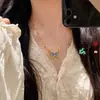 Collar de Mariposa Esmaltada Azul con Colores Degradados de Ensueño, Joyería de Lujo de la Misma Colección que en Tiendas de Oro