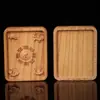 Caja Thangka de los Cuatro Animales Sagrados del Bagua Caja Gau Colgante de Madera de Melocotón Golpeada por el Rayo Collar Accesorio Personal Caja de Álbum
