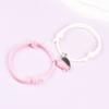 Pulsera de Pareja Transfronteriza de Amazon, un Par de Línea Milanesa Magnética Ajustable para Hombre y Mujer, Modelo de Pareja Simple de Flecha Atravesando el Corazón