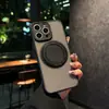 Adecuado para Apple 18Promax Funda de Teléfono con Soporte Magnético Giratorio Sensación de Piel Iphone17 Cubierta Protectora de Gama Alta 12