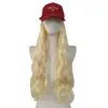Nuevo producto de TikTok: un conjunto de sombrero y peluca para mujer, con una peluca grande, ondulada y realista que parece cabello natural, perfecto para el uso diario y popular entre las influencers