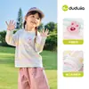 [100% Algodão] Roupas Infantis Dudu Camiseta Infantil 26 Novo Estilo da Primavera Tops para Meninos Roupa de Primavera Camiseta Básica para Meninas