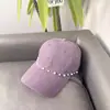 Gorra de Color Decorada con Perlas para Mujer, Sombrilla de Primavera y Verano, Adelgazante de Rostro, Copa Suave, Estilo Coreano Versátil, Gorra de Béisbol Transpirable