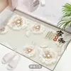 Felpudo para Entrada de Casa, Felpudo Antideslizante Absorbente de Agua de Tierra de Diatomeas, Felpudo para Puerta de Baño, Resistente a la Suciedad y Fácil de Limpiar