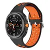 Correa Redonda de Dos Colores con Agujero para Samsung Watch8, Hebilla Clásica Plateada, Correa de Silicona de Liberación Rápida para Watch8