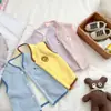 Estilo Minimalista para Niñas Color Sólido Estilo Casual para Niños Ropa Exterior de Primavera y Otoño Chaleco Cálido con Forro Polar Caricatura Otoño e Invierno