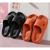 Verano al aire libre interior hogar baño antideslizante sensación de caca EVA hogar hombres zapatillas de suela gruesa mujeres logo