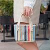 Bolsa de Mão Colorida Tecida 2026 Estilo Fresco Mini Bolsa Tote para Meninas, Bolsa Saco Versátil Casual da Moda Tendência