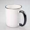 Taza de cerámica de 11 oz con recubrimiento de transferencia de calor y color lateral, ideal para hacer tú mismo.