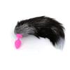 Zorro Negro Cola de Zorro Habitación Trasera Silicona Tapón Anal Juguetes Alternativos Coqueteo Productos Sexuales para Hombres y Mujeres Masturbación Habitación Trasera Pequeño