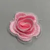 Patches Florais de Renda Bordados em 3D de Rosas, Patches de Organza para Decorar Roupas, Tecido de Renda para Conserto de Vestidos de Noiva e Casacos