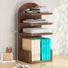 Prateleira de Armazenamento de Mesa Caixa de Armazenamento de Documentos Material de Escritório Porta-Documentos Estante de Mesa Caixa de Documentos Multicamadas de Grande Capacidade