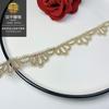 Ouro oco ouro renda unilateral coroa renda bordado 2cm solúvel em água acessórios de vestuário mobiliário decoração suave DIY