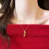 Collar con Colgante de Moneda de Pez Koi Chapado en Oro de 24 Quilates con Circonita, Nueva Cadena para Suéter Estilo Chino, Accesorio de Lujo Ligero de Gama Alta