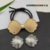 Yingyi Joyería DIY Base para Pasador de Brocado Song con Cubierta Lazo Ruyi Estilo Chino Tela Parche Material Accesorios