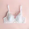 Lingerie Sexy de Renda Estilo Francês para Mulheres, Lingerie Ultra Fina Pura Desejo Orelhas de Coelho Tamanho Plus, Seios Pequenos Parecem Maiores, Sutiã Anti-Queda