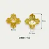 Flor de quatro pétalas suporte de flor dourado acessórios de joia diy pétala de liga galvanizada cocar contas soltas contas espaçadores decorativos