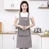 Delantal Casero de Cocina de Tela de Algodón con Bolsillo con Cremallera A prueba de Aceite, Manchas y Suciedad Transpirable Delantal Ropa de Trabajo Fabricante Transfronterizo