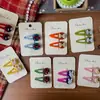 Nuevo Pasador de Tela de Felpa Hecho a Mano Estilo Coreano para Otoño e Invierno para Niños, Pinza con Borde de Cuentas de Conejo Lindo Lazo, Pinza Frágil