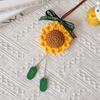 Llavero colgante para bolso de coche con diseño de girasol transfronterizo tejido a mano, regalo creativo terminado para novia