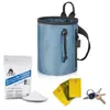 Bolsa de Magnesio Personalizada para Escalada de Fábrica Origen, Bolsa de Polvo Seco para Manos Colgante en Cintura para Exteriores, Bolsa de Almacenamiento de Polvo Antideslizante para Gimnasia con Barra Única/Doble